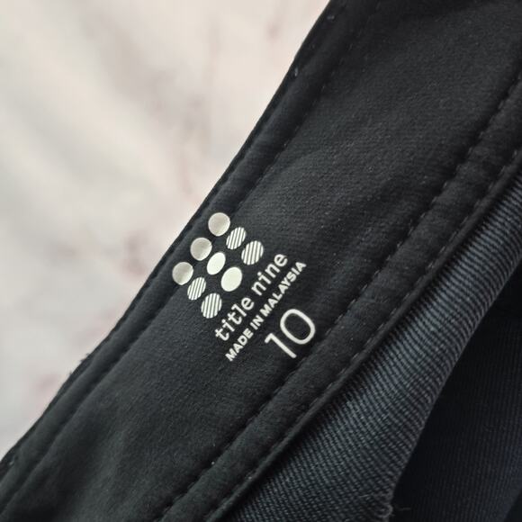 Title Nine Pants Womens 10 X 30 Black Brave High Rise Genie Brushed Zip - Picture 3 of 13